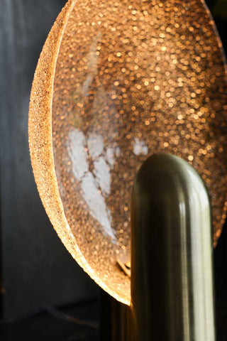 Detail image of the Glass Circle Table Light. 