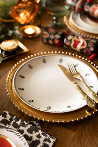 Image of the Gold Beaded Charger Plate