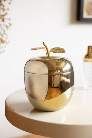 Image of the Gold Ceramic Apple Ice Bucket