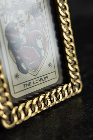 Detail image of the Gold Chain Rectangle Photo Frame