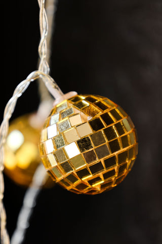 Image of the colour for the Gold Disco Ball Fairy Lights