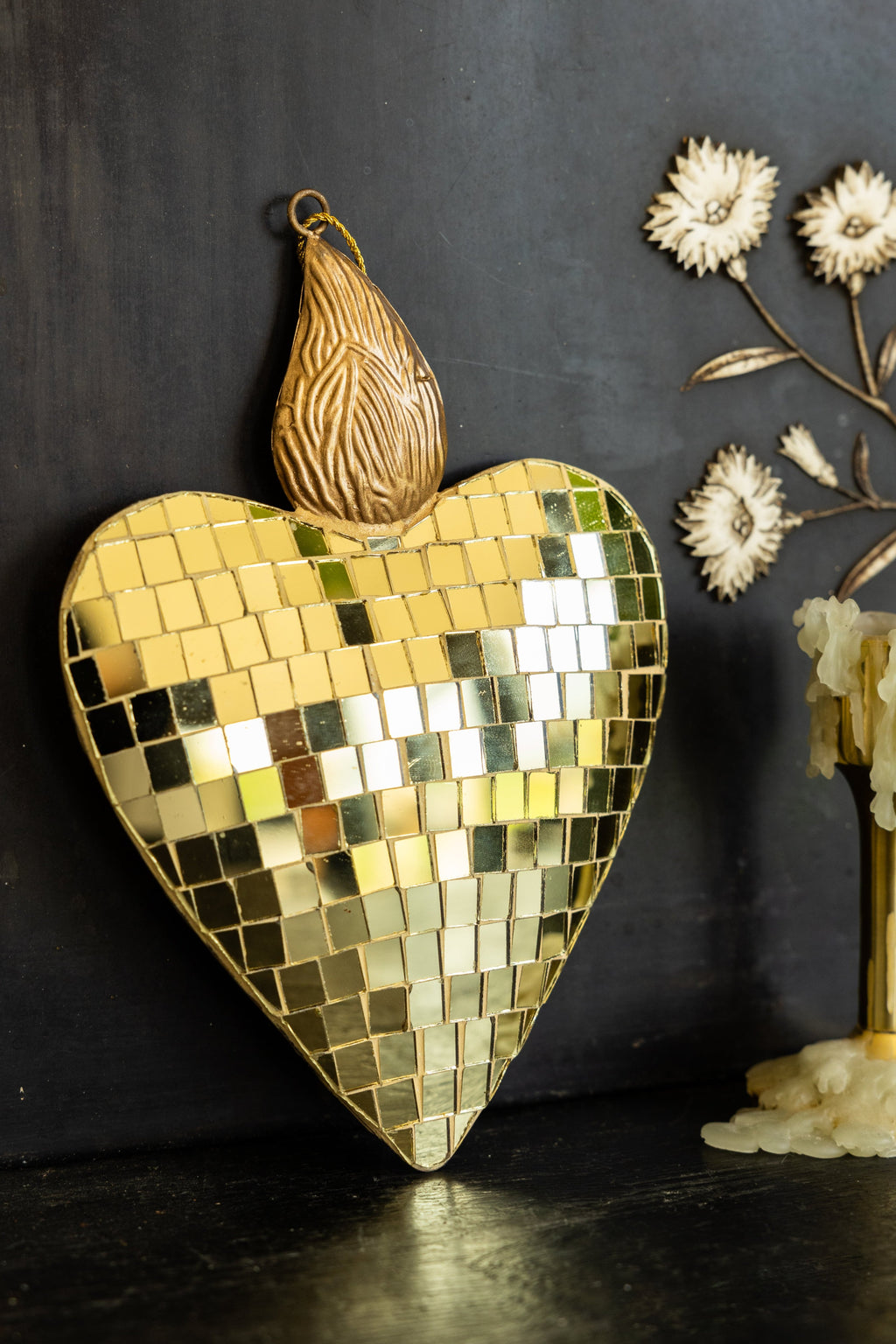 Disco Ball Flaming Heart Decoration Rockett St