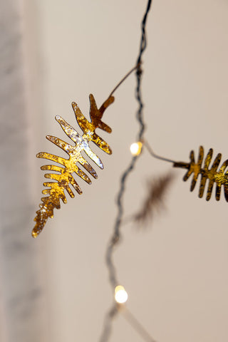 Detail image of the Gold Fern Fairy Lights