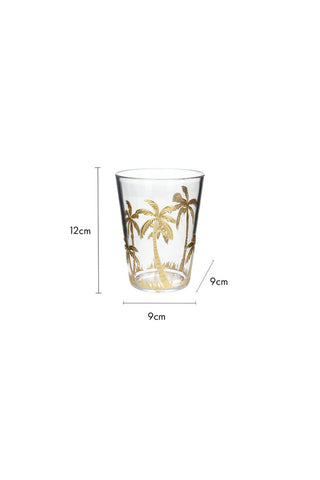 Dimension image of the Gold Palm Tumbler