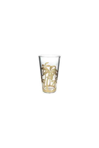 Image of the Gold Palm Water Glass on a white background