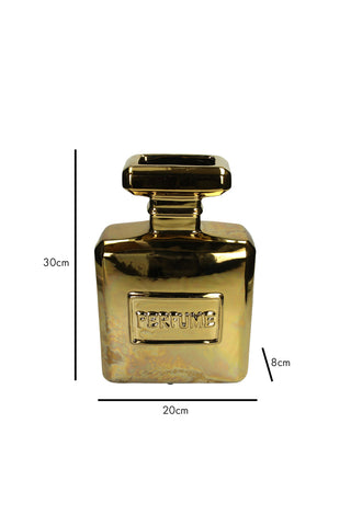 Dimension image of the Gold Perfume Bottle Vase