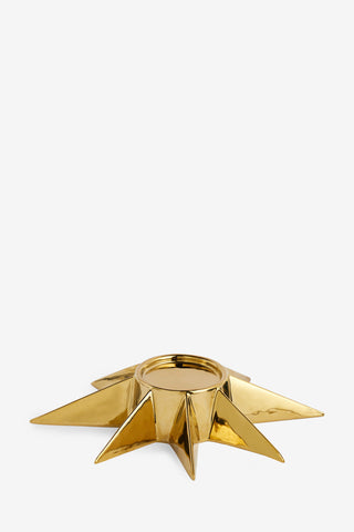 Image of the Gold Star Candle Holder on a white background