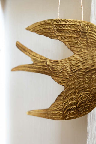 Image of the pattern for the Gold Swallow Hanging Ornament