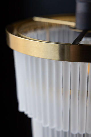 Close-up image of the Gold Tiered Glass Easyfit Ceiling Light Shade