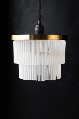 Image of the Gold Tiered Glass Easyfit Ceiling Light Shade