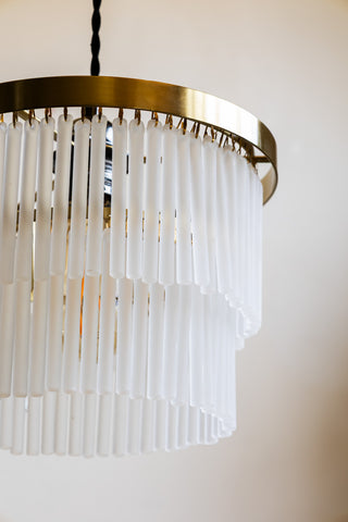 A detail image of Image of the Gold Tiered Glass Easyfit Ceiling Light Shade