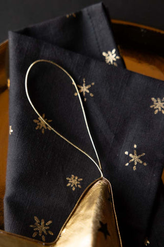 Image of the top of the Gold & Black Star Christmas Decoration