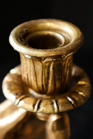 Image of the candle holder for the Gold Hand Candlestick Holder