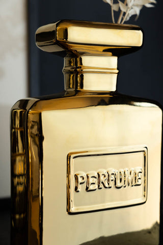 Image of the Gold Perfume Bottle Vase