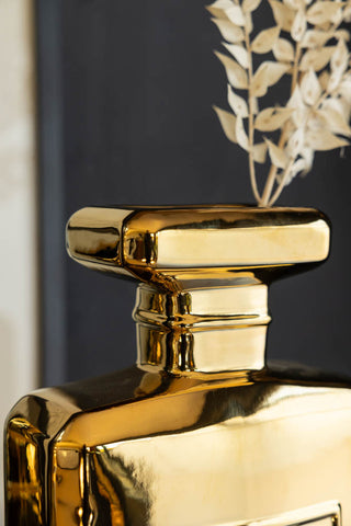 Image of the top of the Gold Perfume Bottle Vase