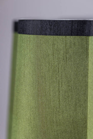 Close-up image of the Olive Green Scalloped Lampshade