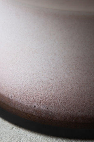 Detail image of the HKliving White/Brown Retro Reactive Glaze Lamp. 