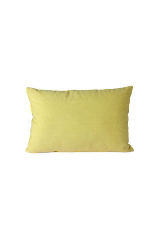 Cutout image of the back of the HKliving Yellow & Green Stripe Velvet Cushion.