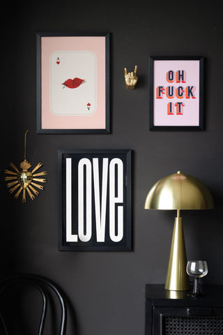 Detail image of the Kiss Playing Card Art Print