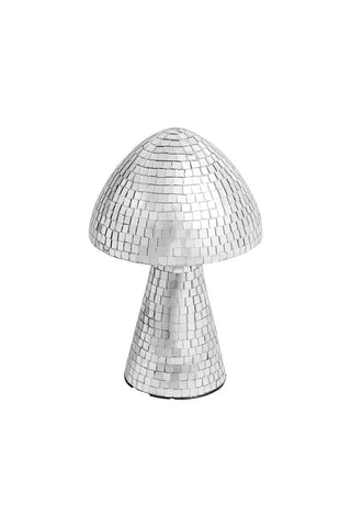 Cutout image of the Large Disco Mushroom Ornament on a white background.