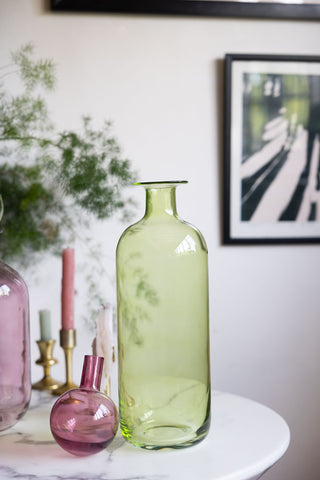 Image of the Large Green & Pink Apothecary Bottle