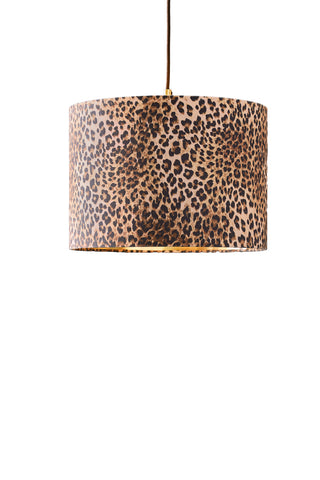 Image of the Leopard Love Drum Lamp Shade on a white background