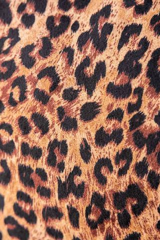 Close-up image of the Leopard Love Print Cushion