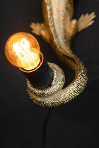 Image of the bulb holder for the Gold Lizard Table/Wall Light