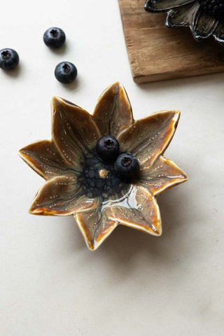 Image of the finish for the Small Lotus Flower Trinket Dish