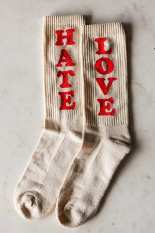 Lifestyle image of the Love & Hate Unisex Socks