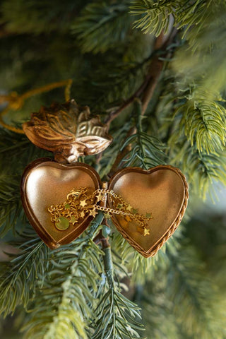Image of the Milagro Heart Locket Christmas Tree Decoration