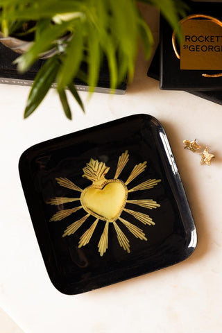 Lifestyle image of the Milagro Heart Trinket Tray