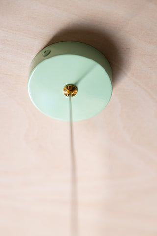 Image of the ceiling rose for the Mint Green Glass Dome Metal Ceiling Light