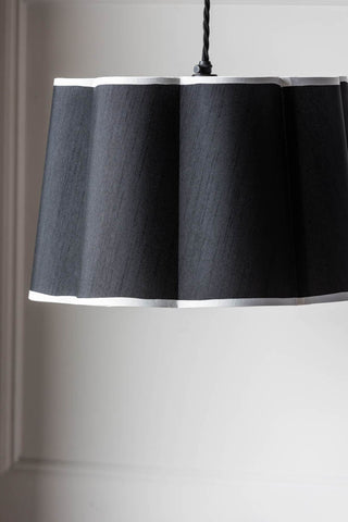 Detail image of the Monochrome Scalloped Lampshade
