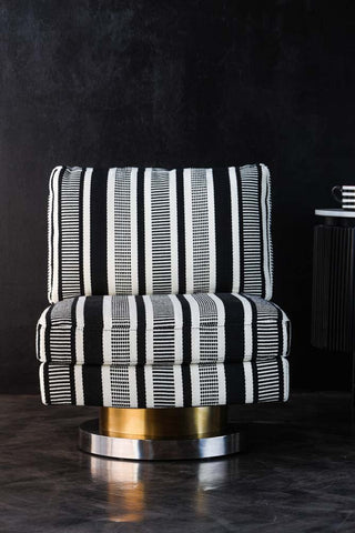Image of the Monochrome Stripe Swivel Chair