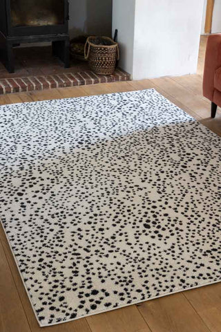 Image of the Muse Monochrome Dalmatian Spot Rug  - 2 Sizes Available