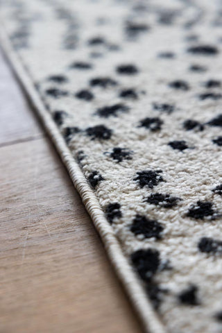 Detail image of the Muse Monochrome Dalmatian Spot Rug  - 2 Sizes Available