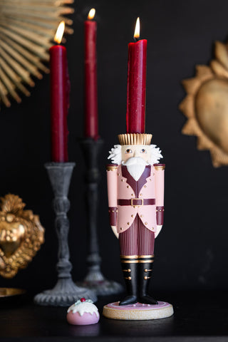 Lifestyle image of the Nutcracker Candlestick Holder