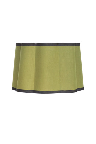Image of the Olive Green Scalloped Lampshade on a white background