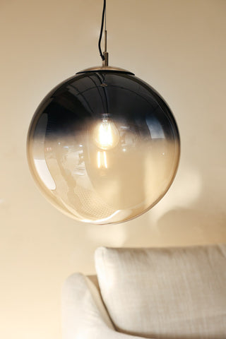 Image of the Ombre Orb Pendant Light switched on