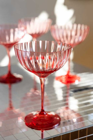 Detail image of the Pink Champagne Glass