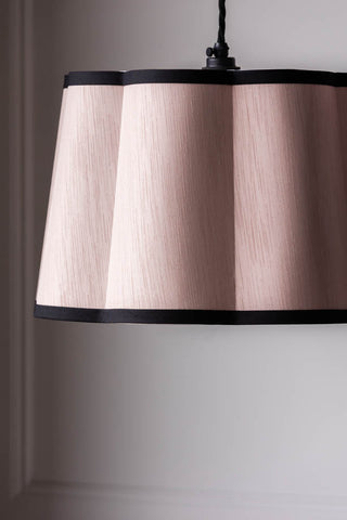 Image of the finish for the Blush Pink Scalloped Lampshade