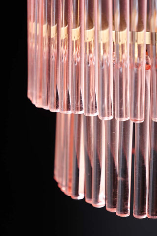 Image of the finish for the Pink Tiered Glass Easyfit Ceiling Light Shade