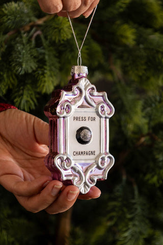 Image of the Press For Champagne Glass Christmas Tree Decoration