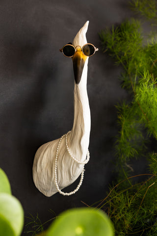 Image of the Quirky Bird With Sunglasses & Necklace Wall Art