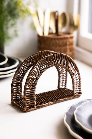 Image of the Rattan-Style Napkin Holder