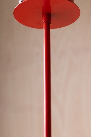 Image of the ceiling rose for the Red Metal & Ribbed Glass Ceiling Light