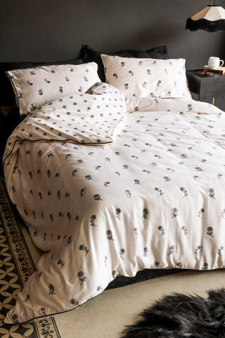 A styled image of the Rock & Rose Duvet Cover & Pillow Case Set.