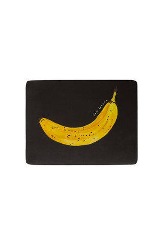 Cutout image of the Set of 2 Banana Placemats on a white background. 