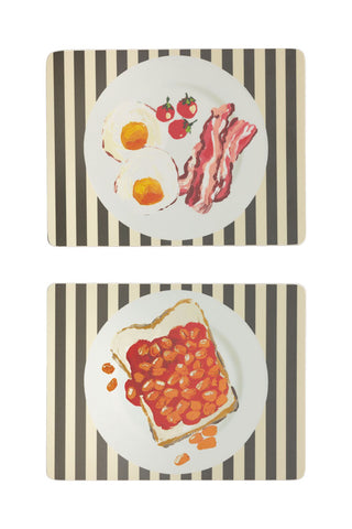 Cutout image of the Set Of 2 Breakfast Placemats displayed on a white background. 